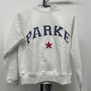 Parke Gray Sweatshirt with Navy and Red Accents